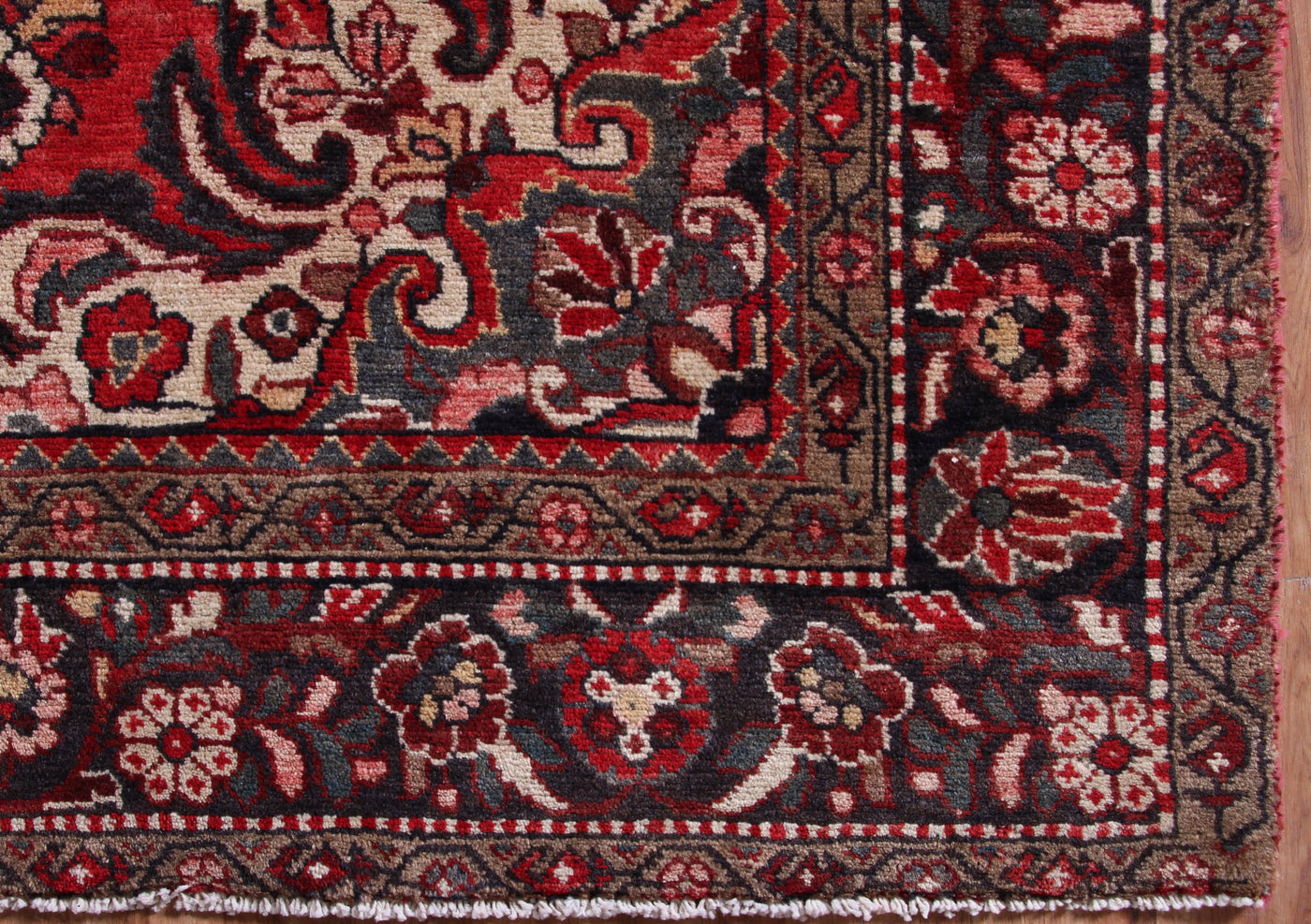 Vintage Hamadan Persian Rug – Ruby Drift