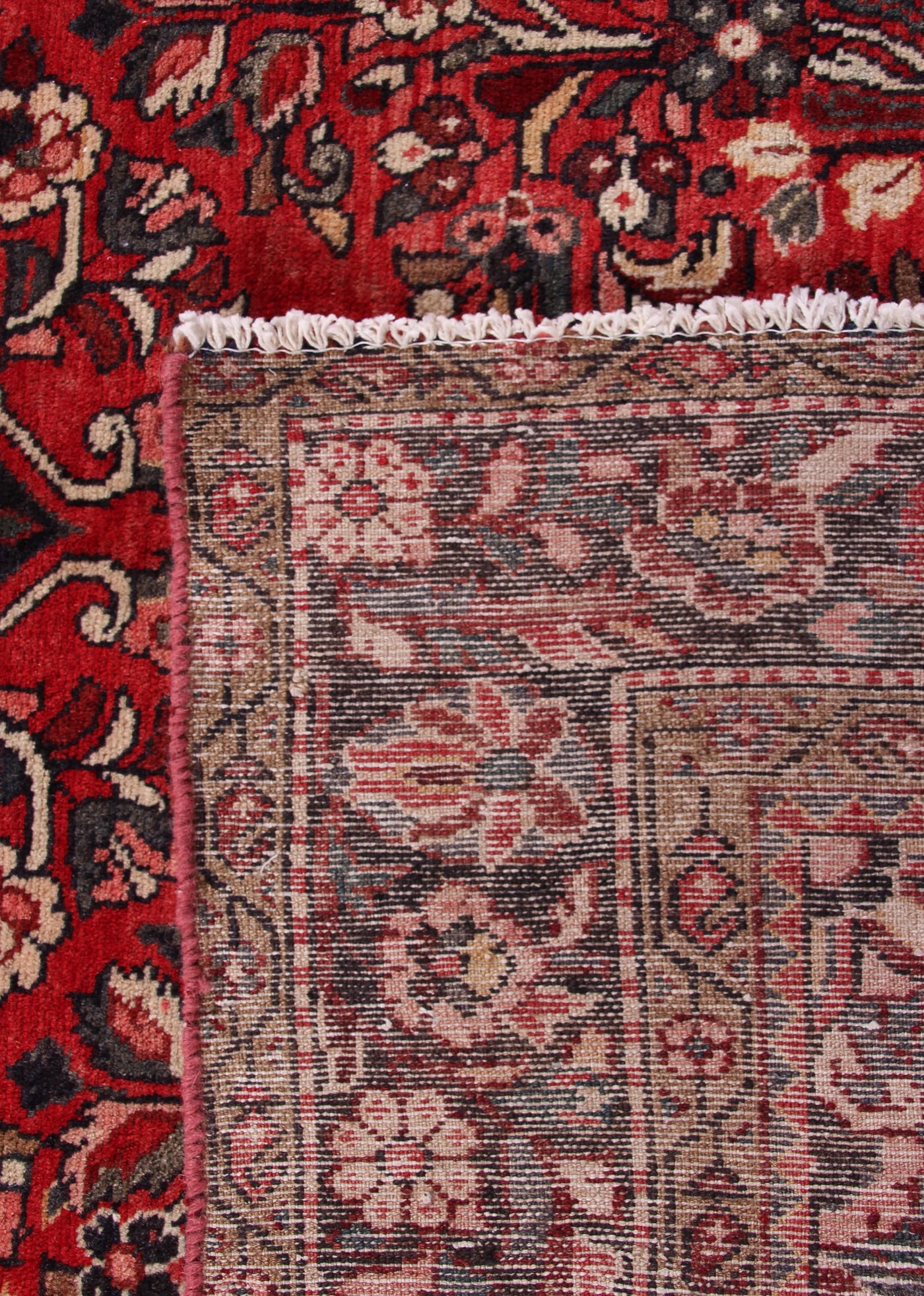 Vintage Hamadan Persian Rug – Ruby Drift