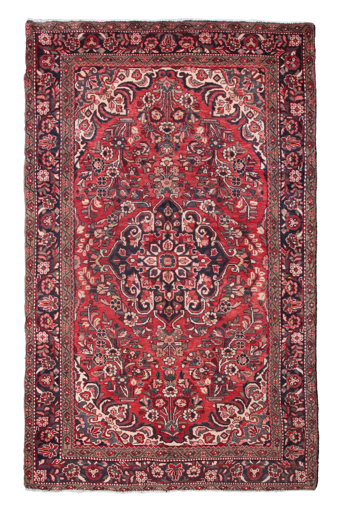 Vintage Hamadan Persian Rug – Ruby Drift