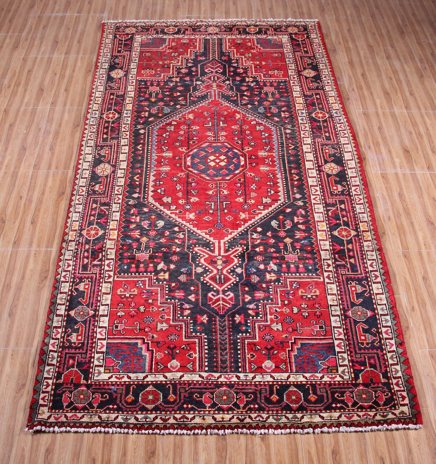 Vintage Tuyserkan Persian Rug – Carmine Trellis