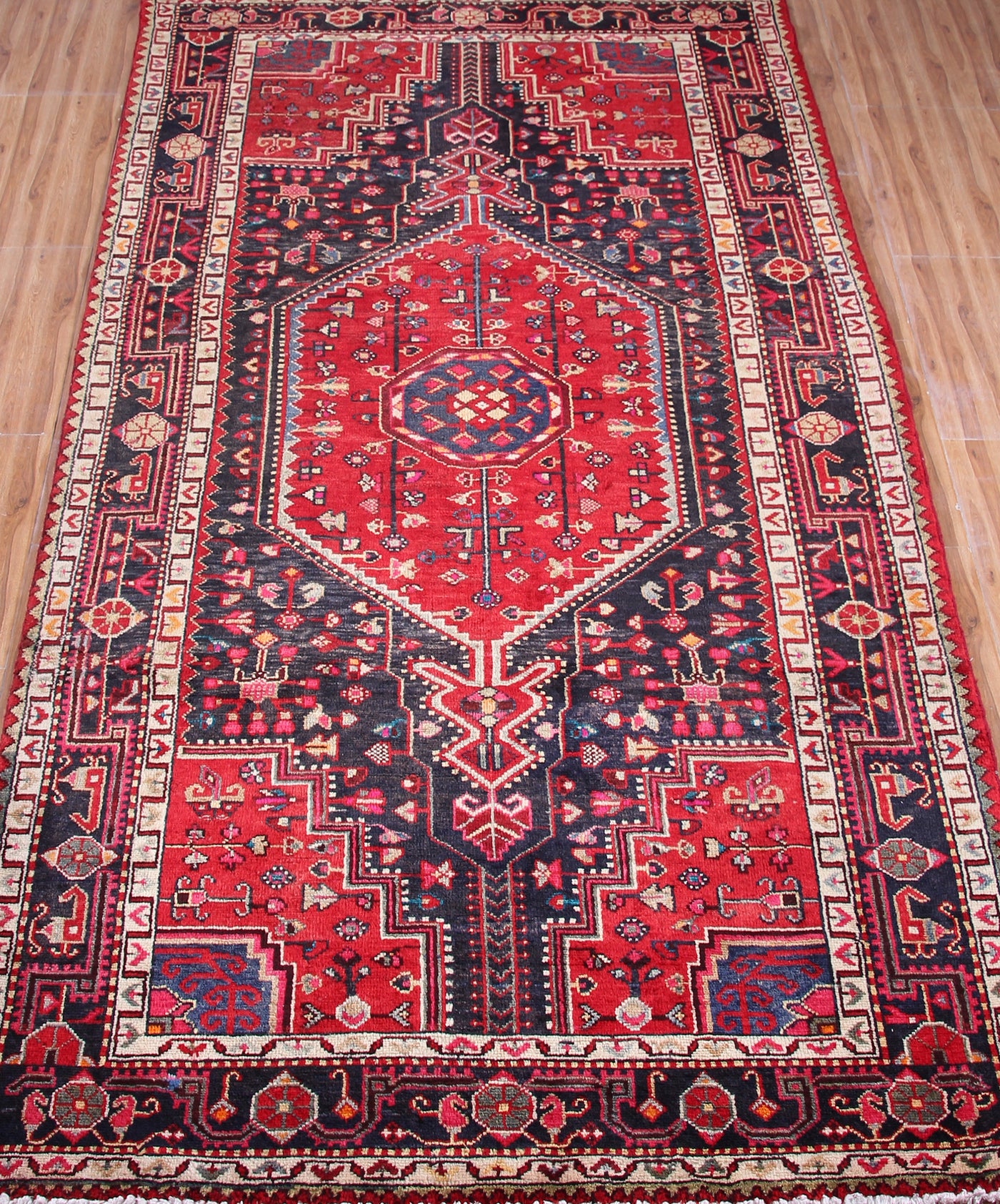 Vintage Tuyserkan Persian Rug – Carmine Trellis
