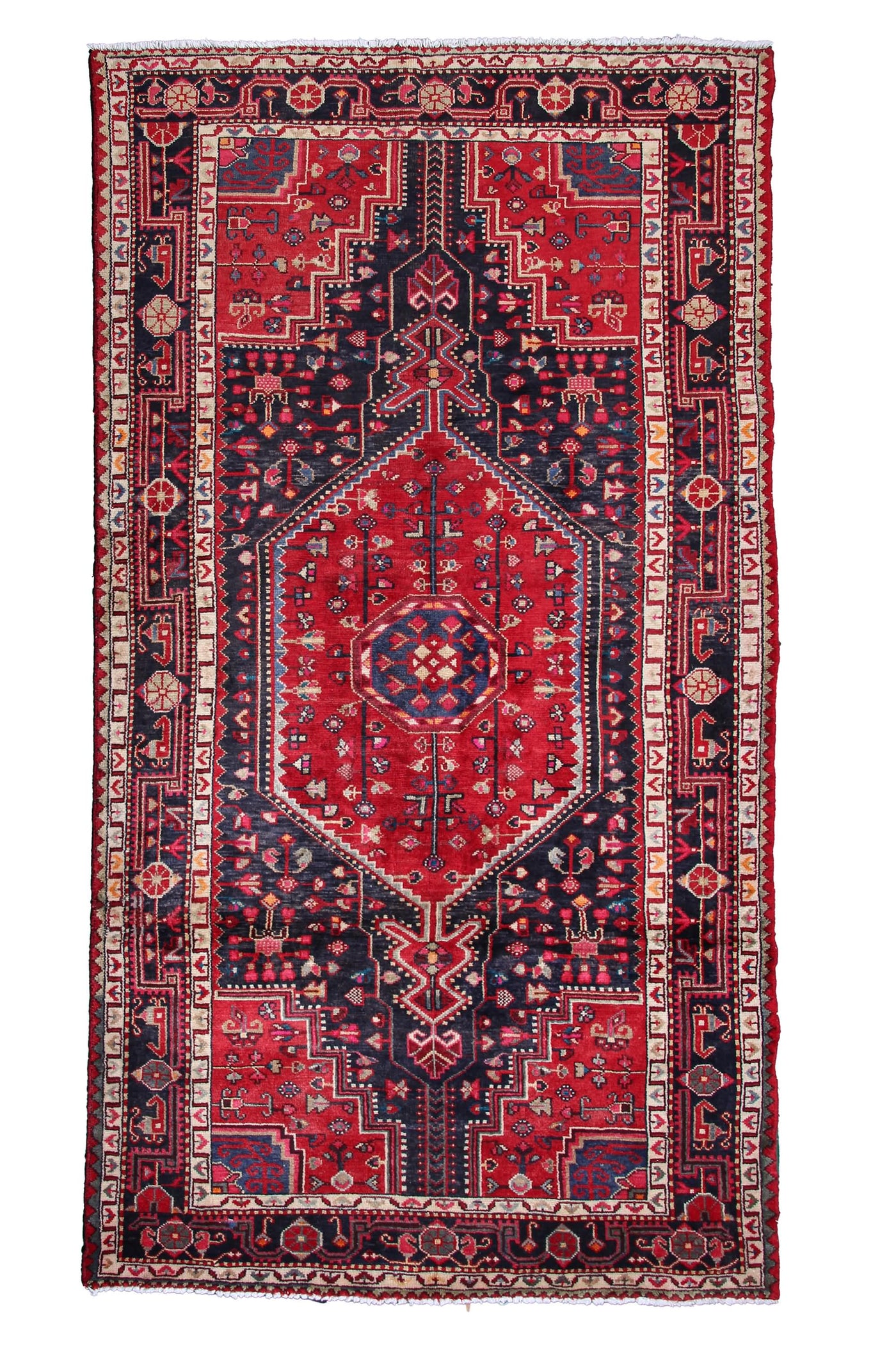 Vintage Tuyserkan Persian Rug – Carmine Trellis