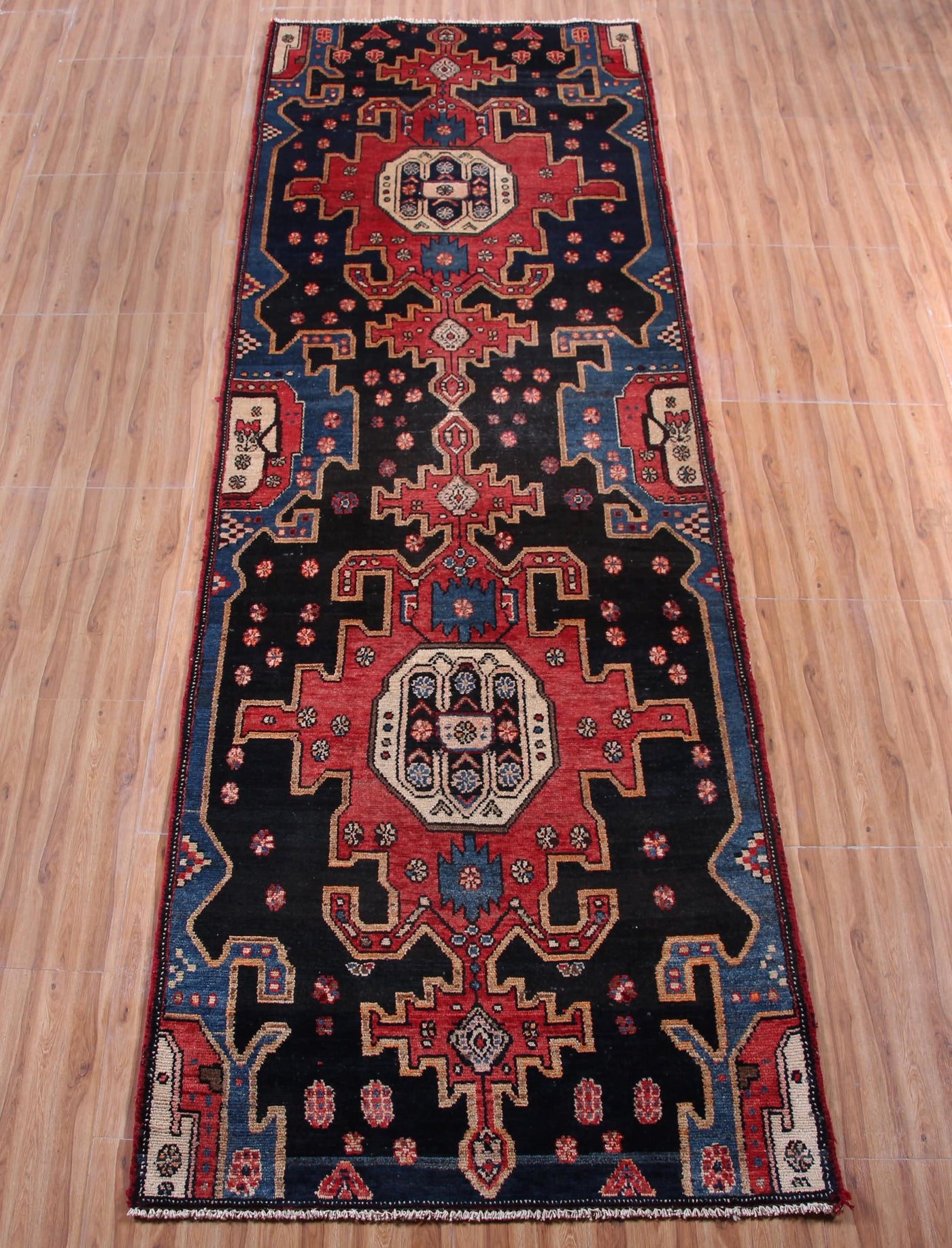 Vintage Saveh Persian Runner Rug – Ember Trail