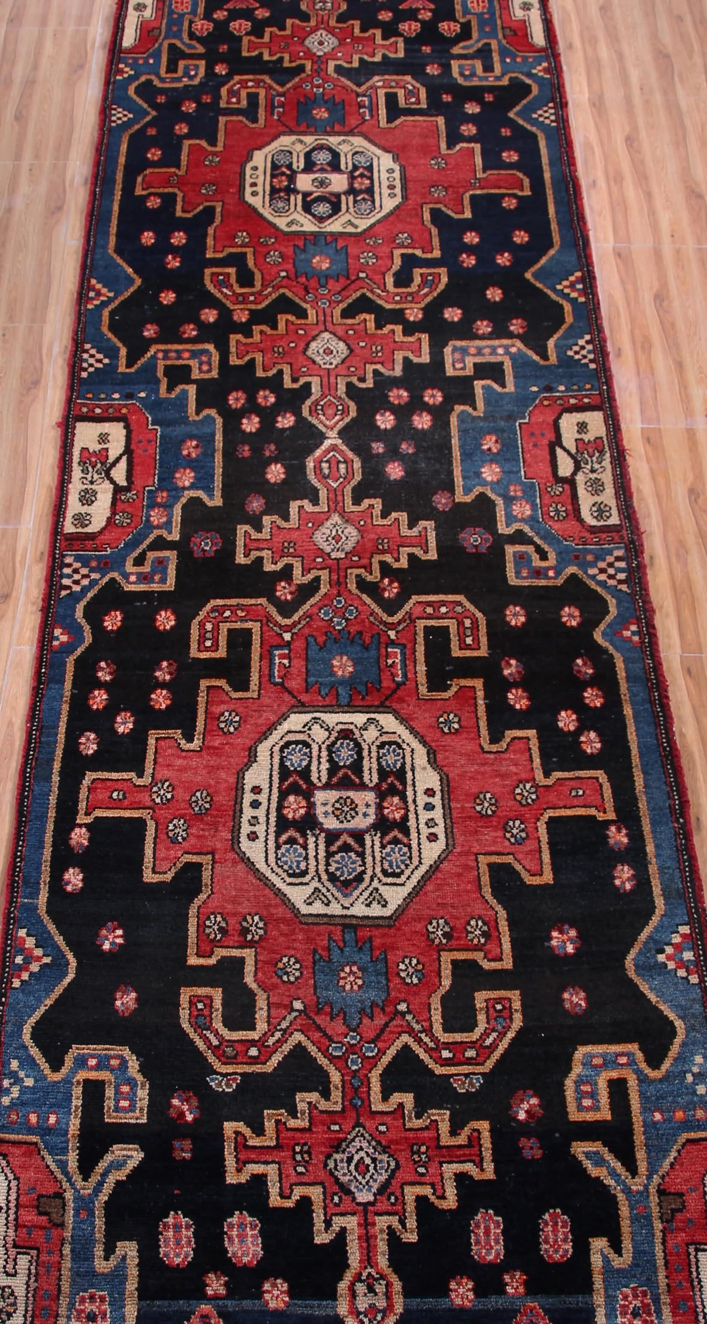 Vintage Saveh Persian Runner Rug – Ember Trail