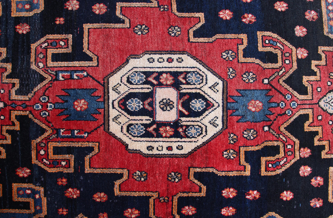 Vintage Saveh Persian Runner Rug – Ember Trail