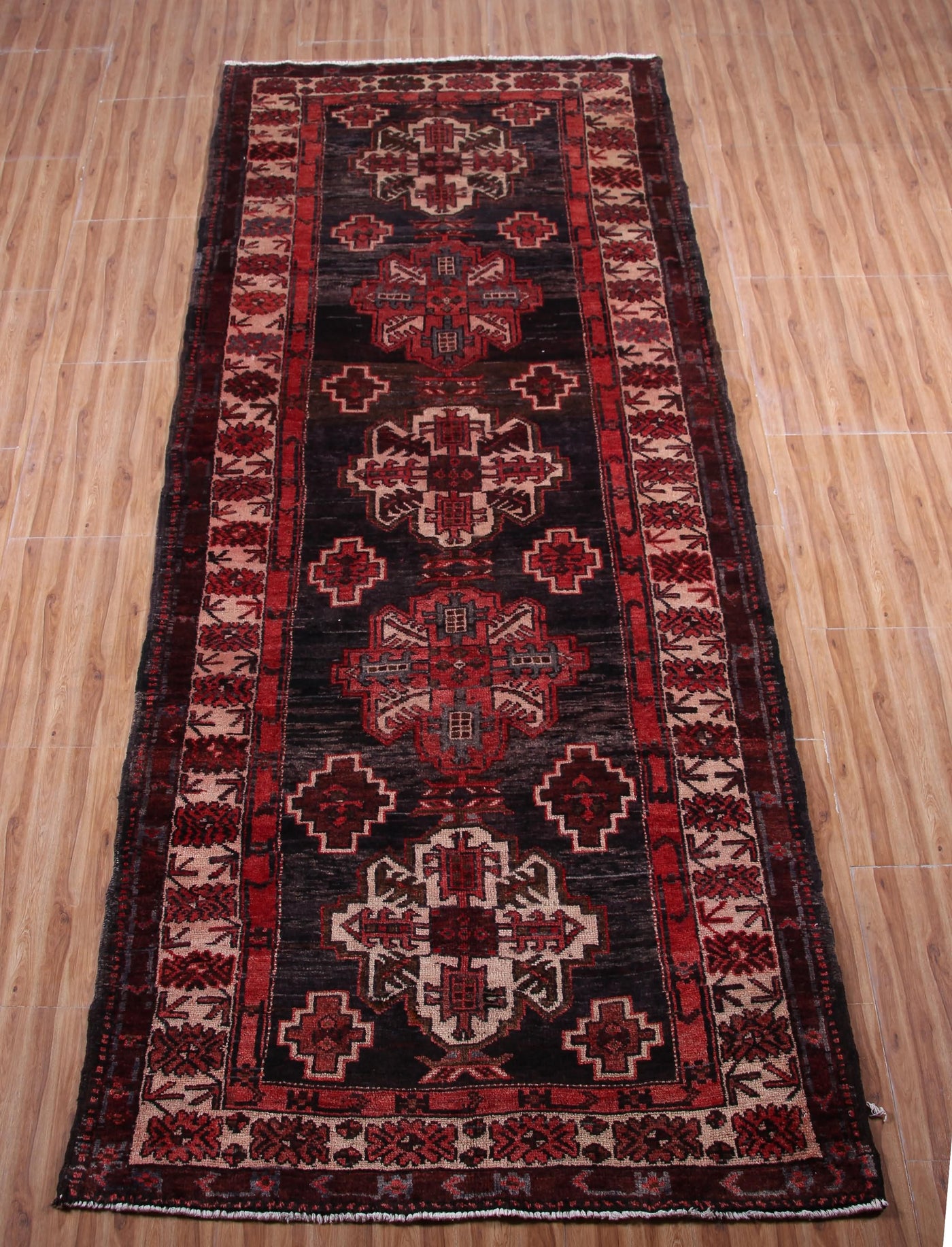 Vintage Lori Persian Runner Rug – Pomegranate Mandala