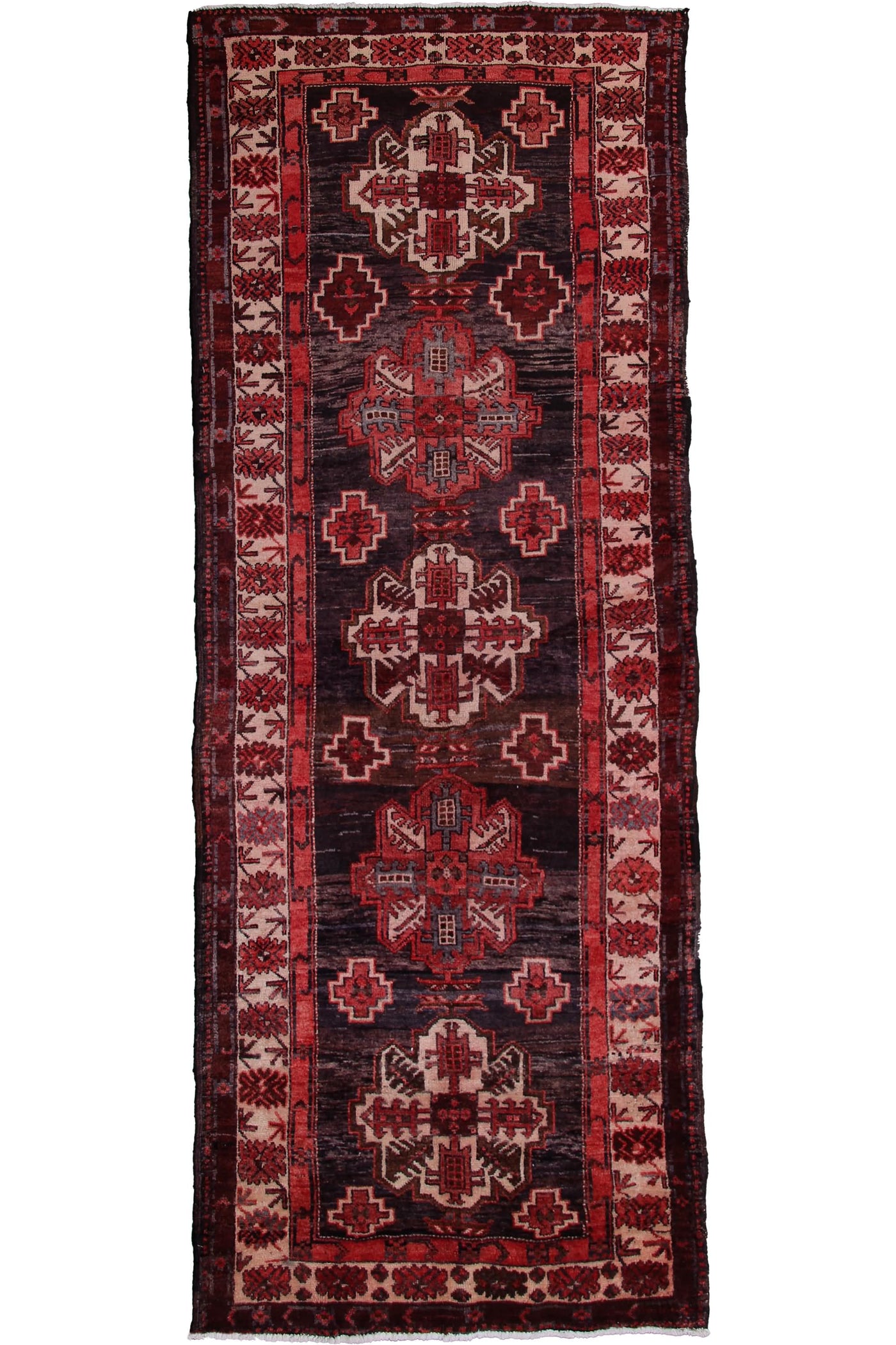 Vintage Lori Persian Runner Rug – Pomegranate Mandala