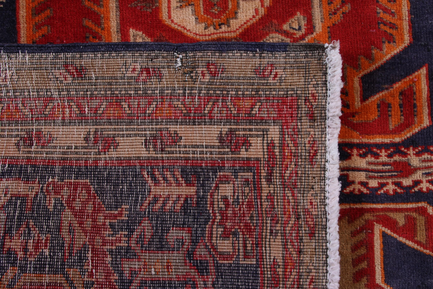 Vintage Ardabil Persian Runner Rug – Ruby Medallion