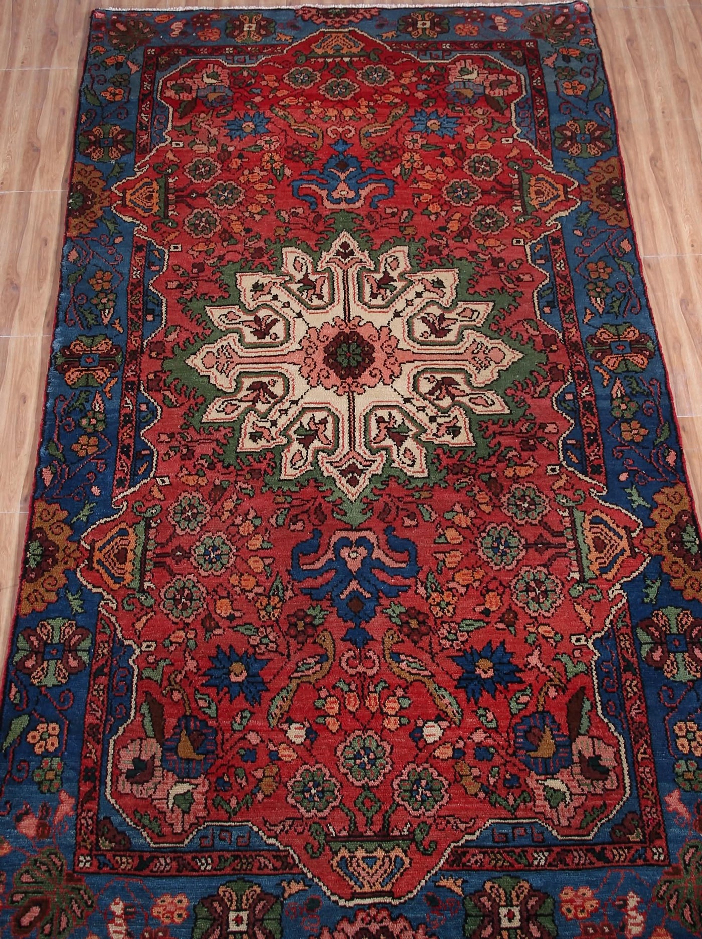 Vintage Nahavand Persian Rug – Vermilion Diamond