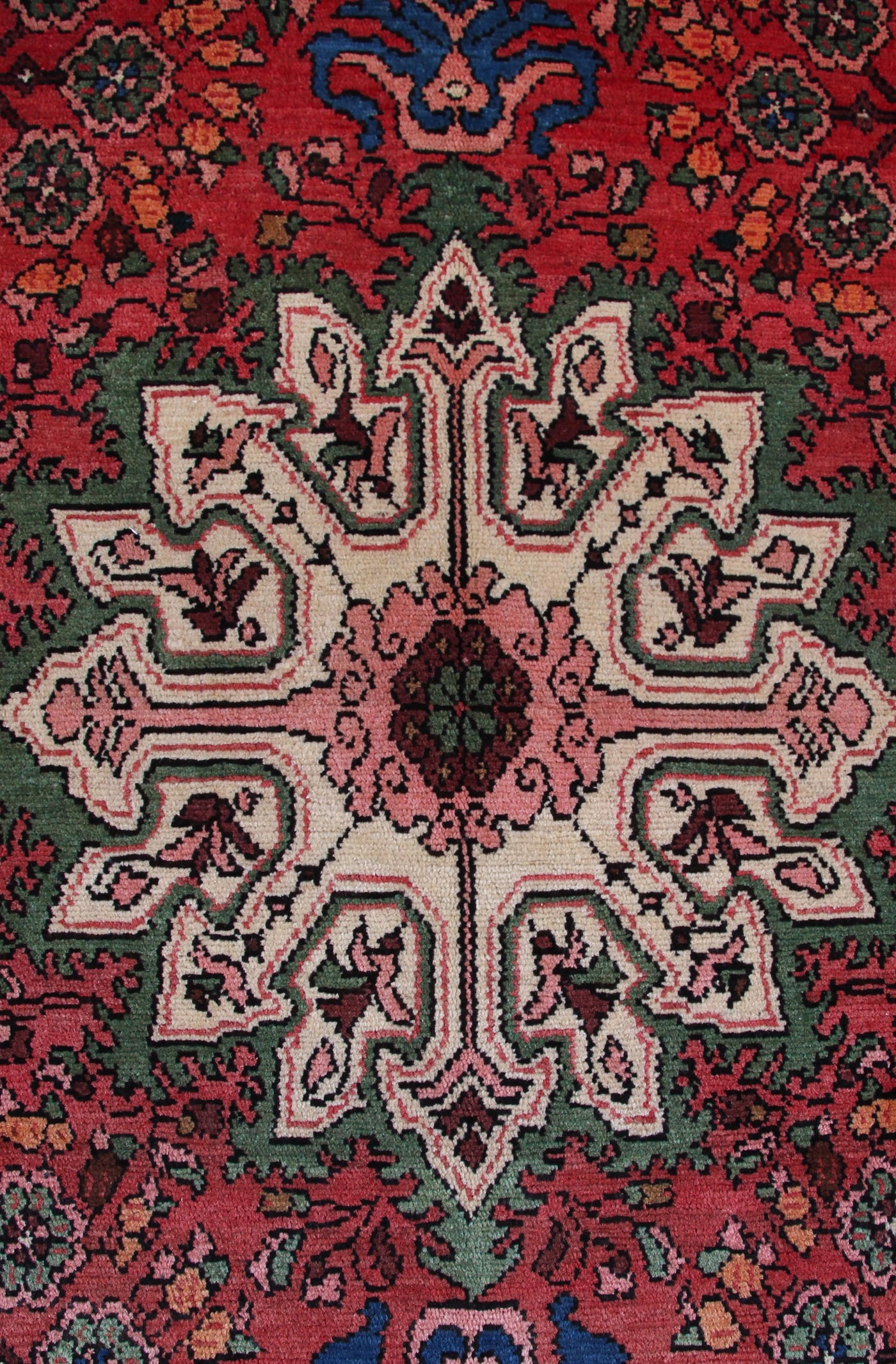 Vintage Nahavand Persian Rug – Vermilion Diamond