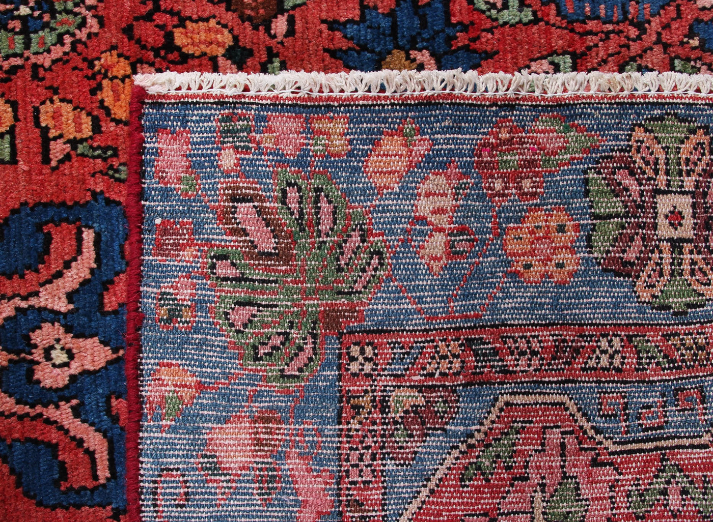 Vintage Nahavand Persian Rug – Vermilion Diamond