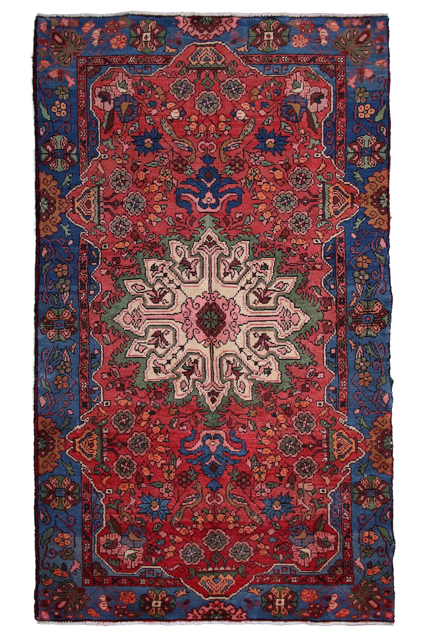 Vintage Nahavand Persian Rug – Vermilion Diamond