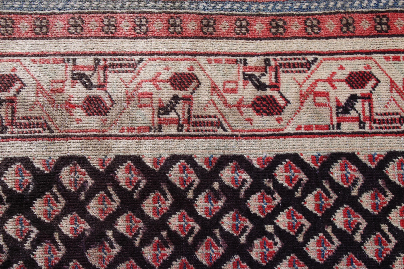 Vintage Arak Persian Runner Rug – Vermilion Cadence