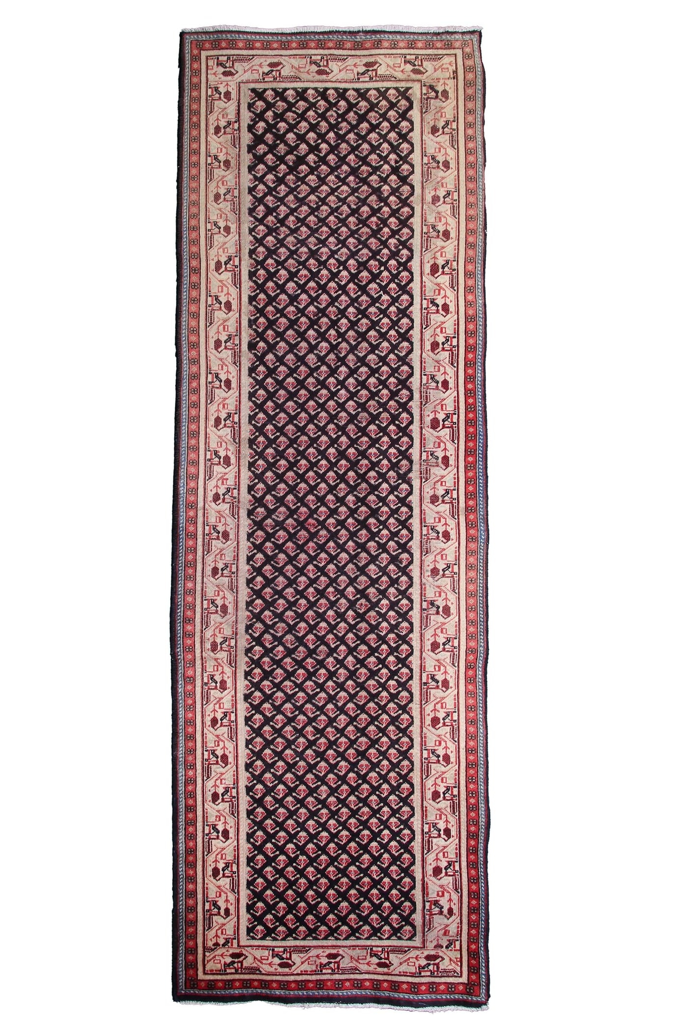 Vintage Arak Persian Runner Rug – Vermilion Cadence