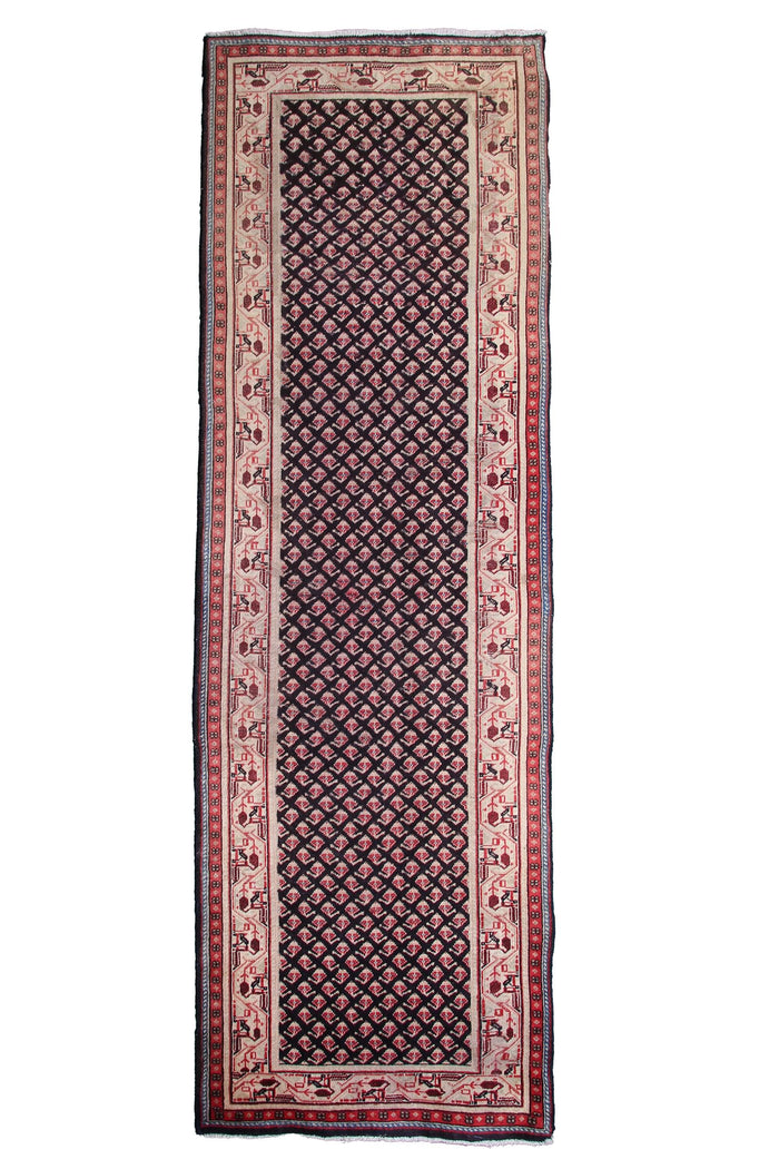 Vintage Arak Runner Rug – Vermilion Cadence