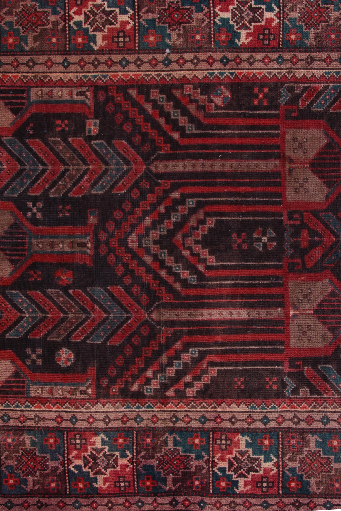 Vintage Baluchi Persian Runner Rug – Crimson Pathway