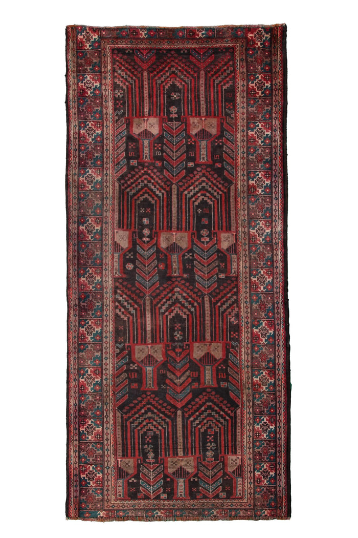 Vintage Baluchi Runner Rug – Crimson Pathway