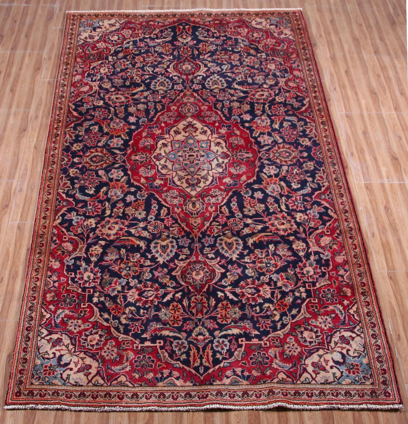Vintage Kashan Persian Rug – Sangria Whisper
