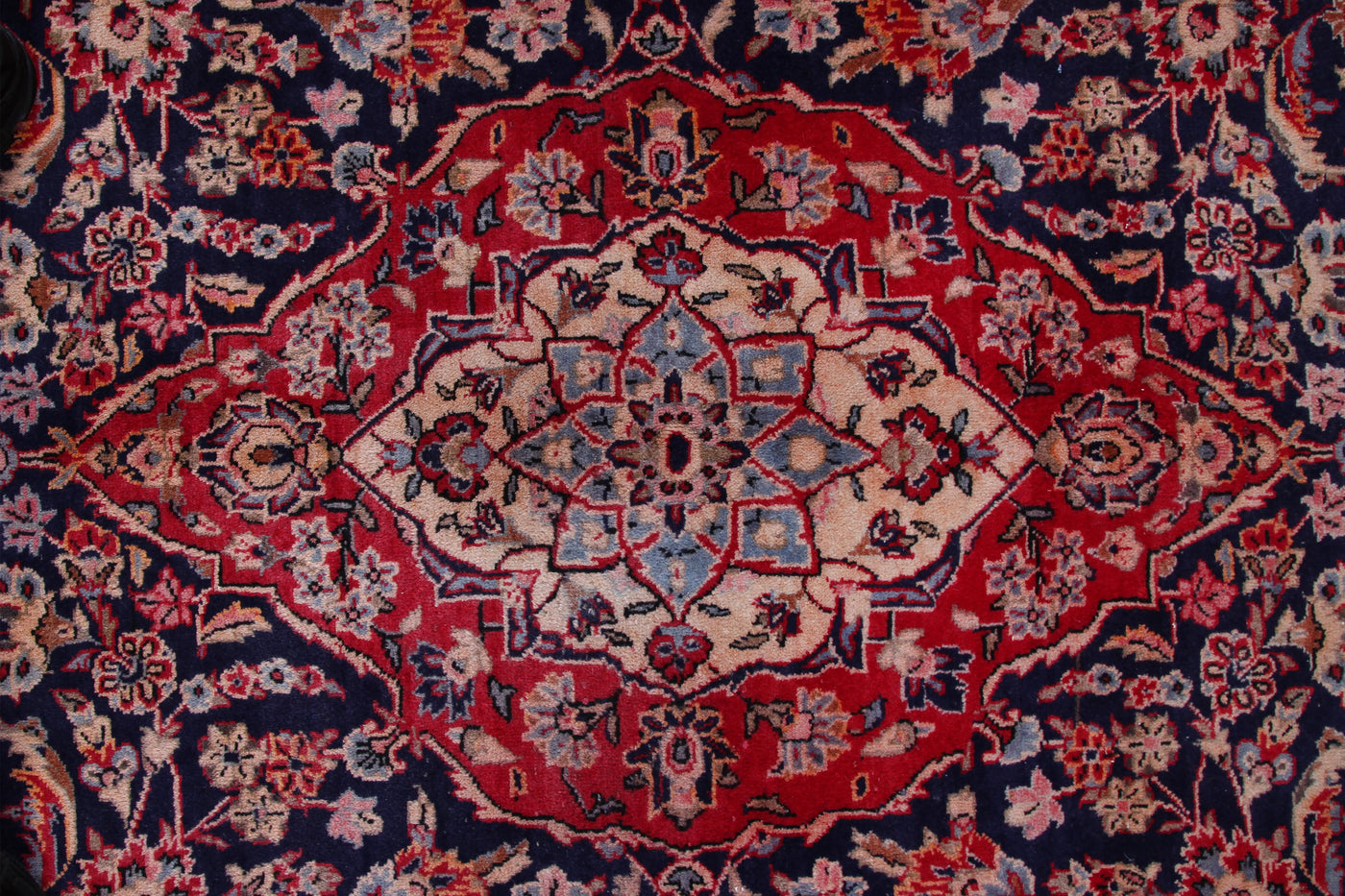 Vintage Kashan Persian Rug – Sangria Whisper