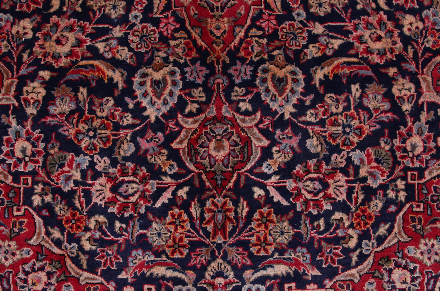 Vintage Kashan Persian Rug – Sangria Whisper