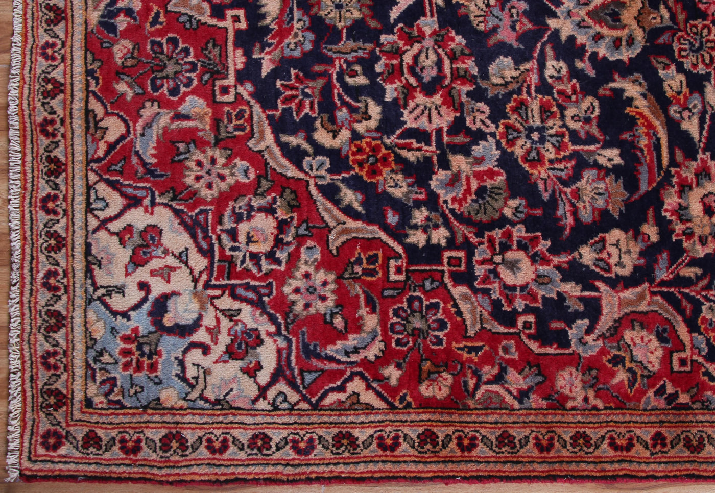 Vintage Kashan Persian Rug – Sangria Whisper