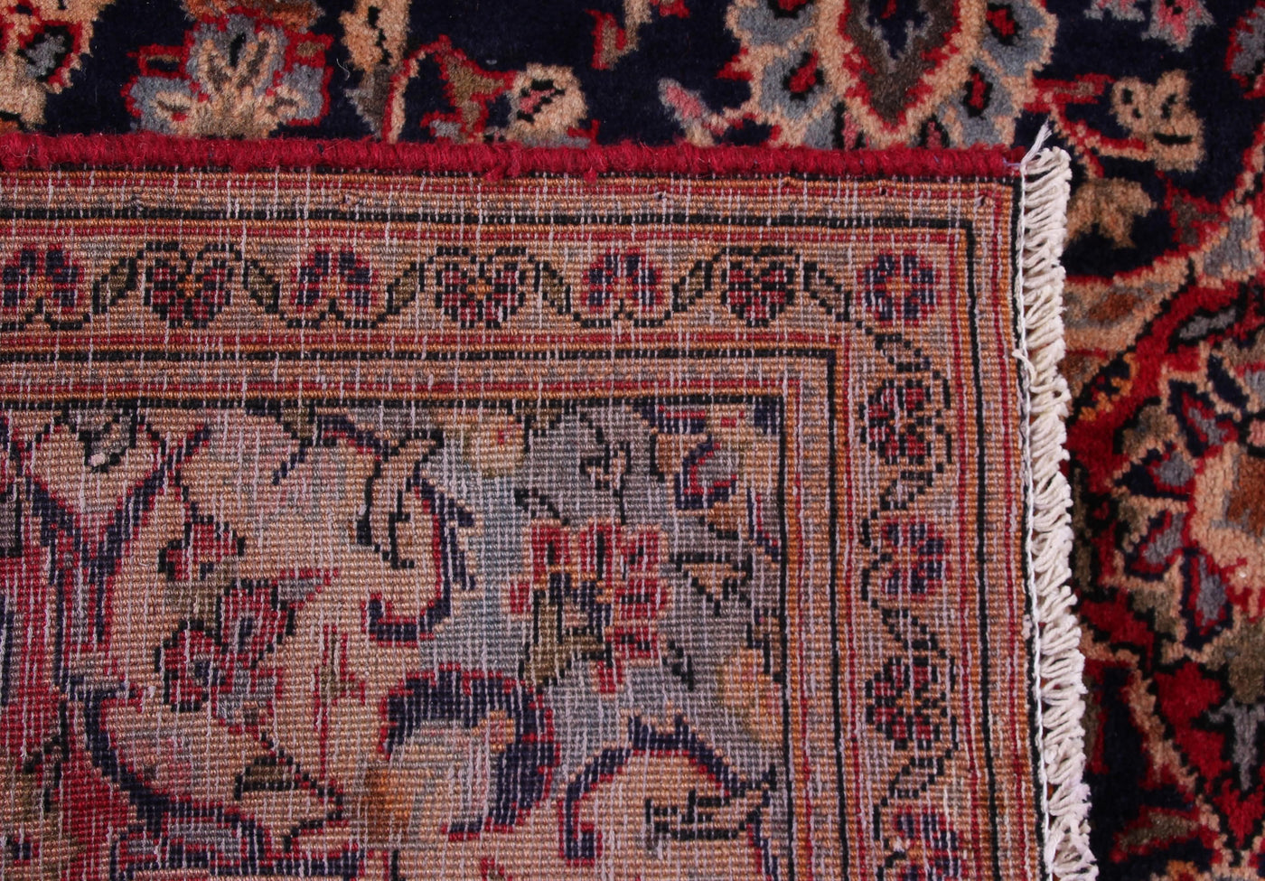 Vintage Kashan Persian Rug – Sangria Whisper