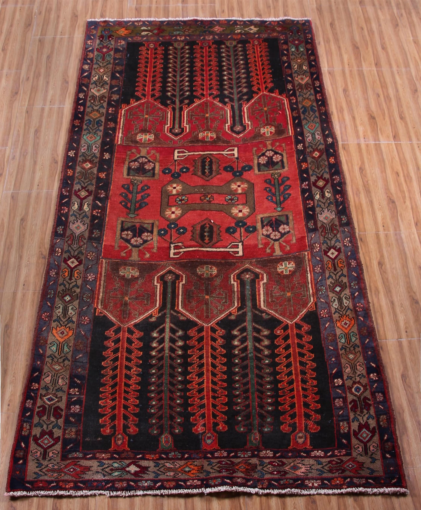 Vintage Kordi Persian Rug – Bone Lattice