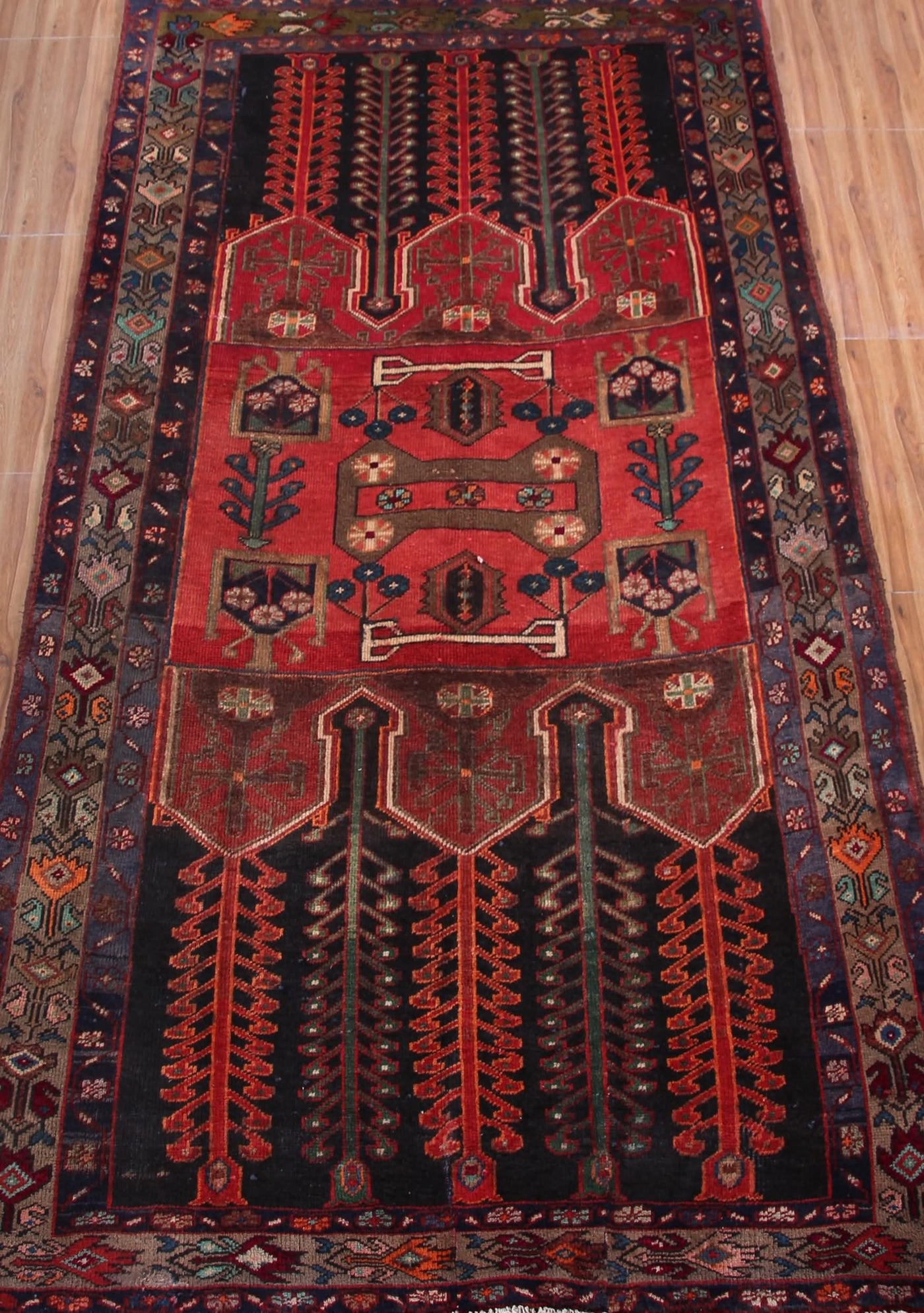 Vintage Kordi Persian Rug – Bone Lattice