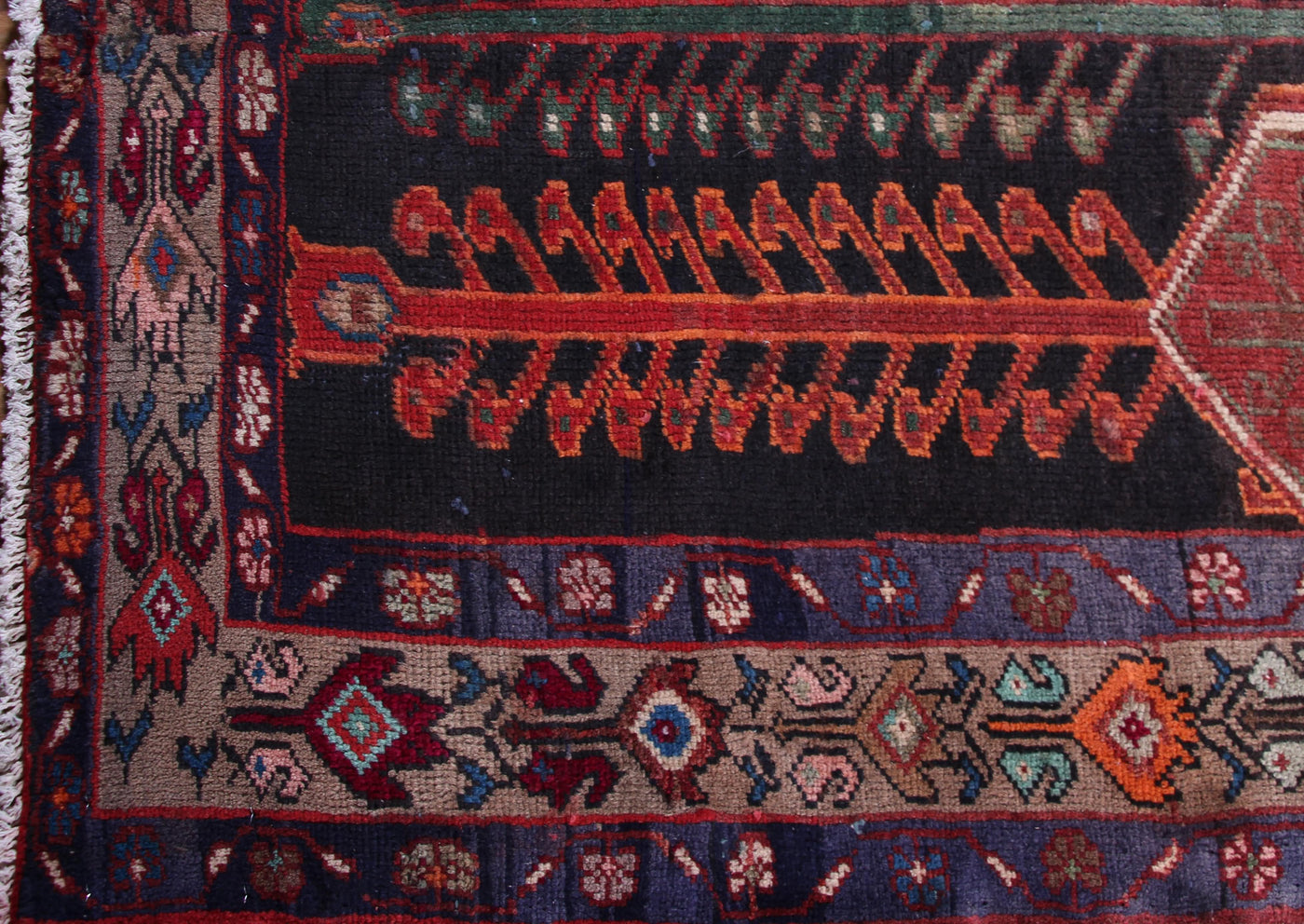Vintage Kordi Persian Rug – Bone Lattice