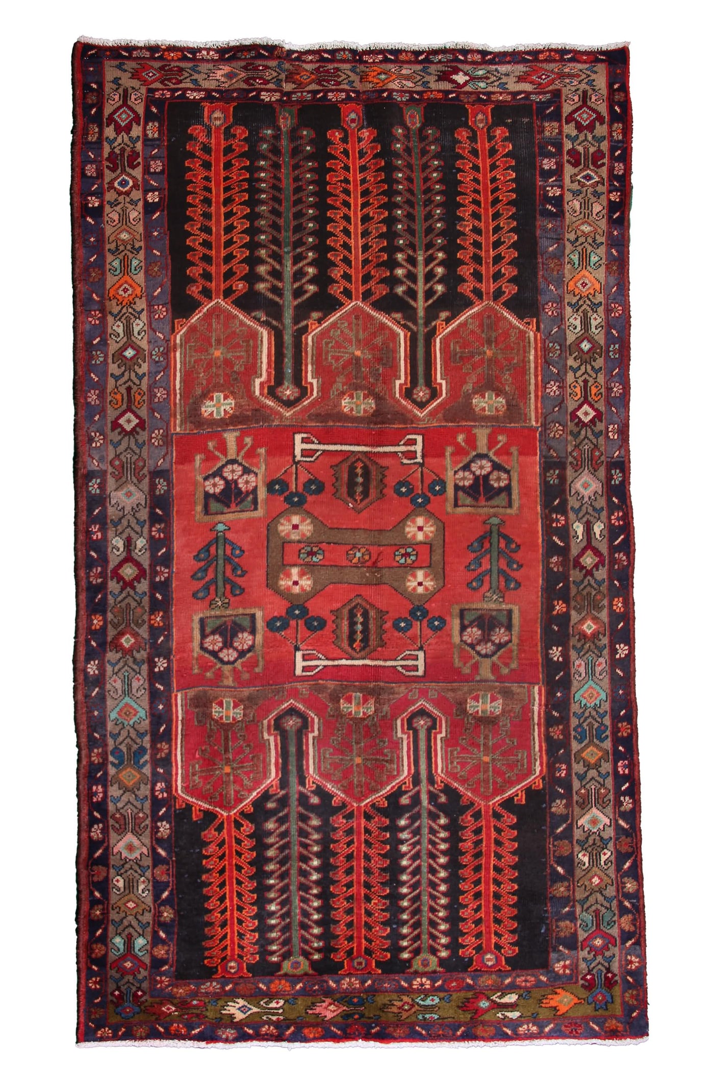 Vintage Kordi Persian Rug – Bone Lattice