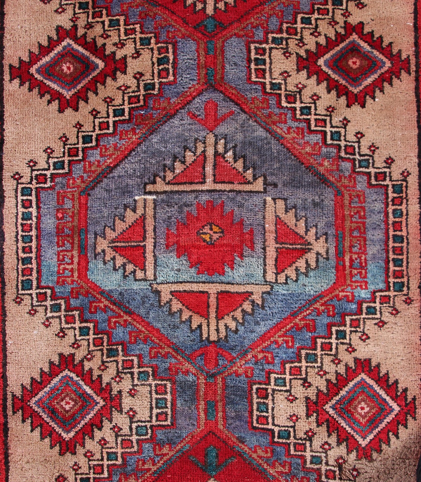 Vintage Ardabil Persian Rug – Sand Emblem