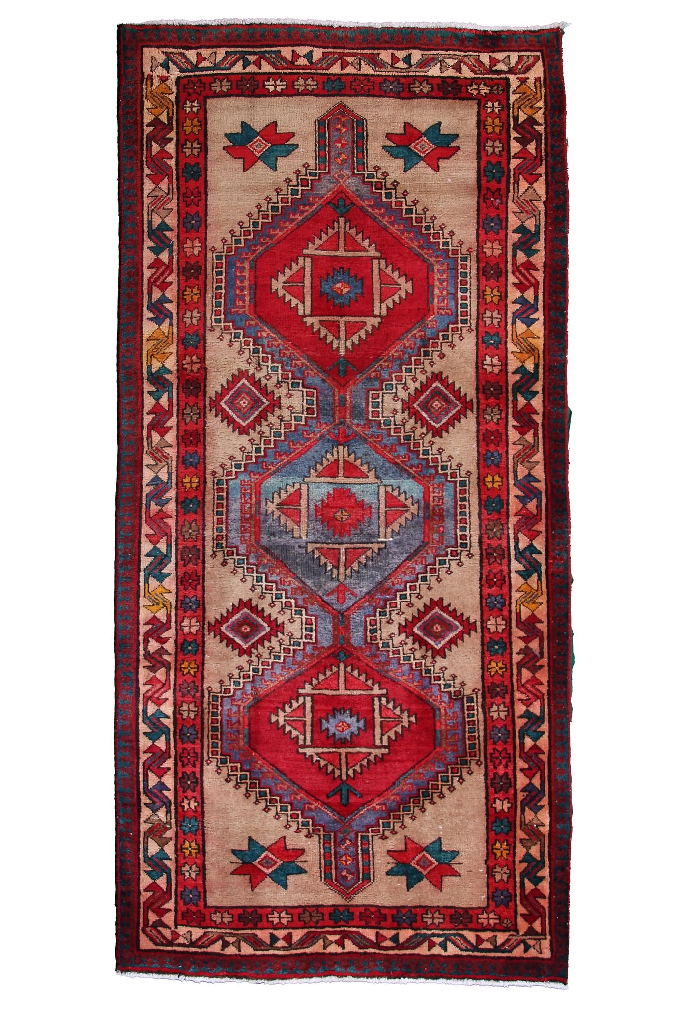 Vintage Ardabil Persian Rug – Sand Emblem