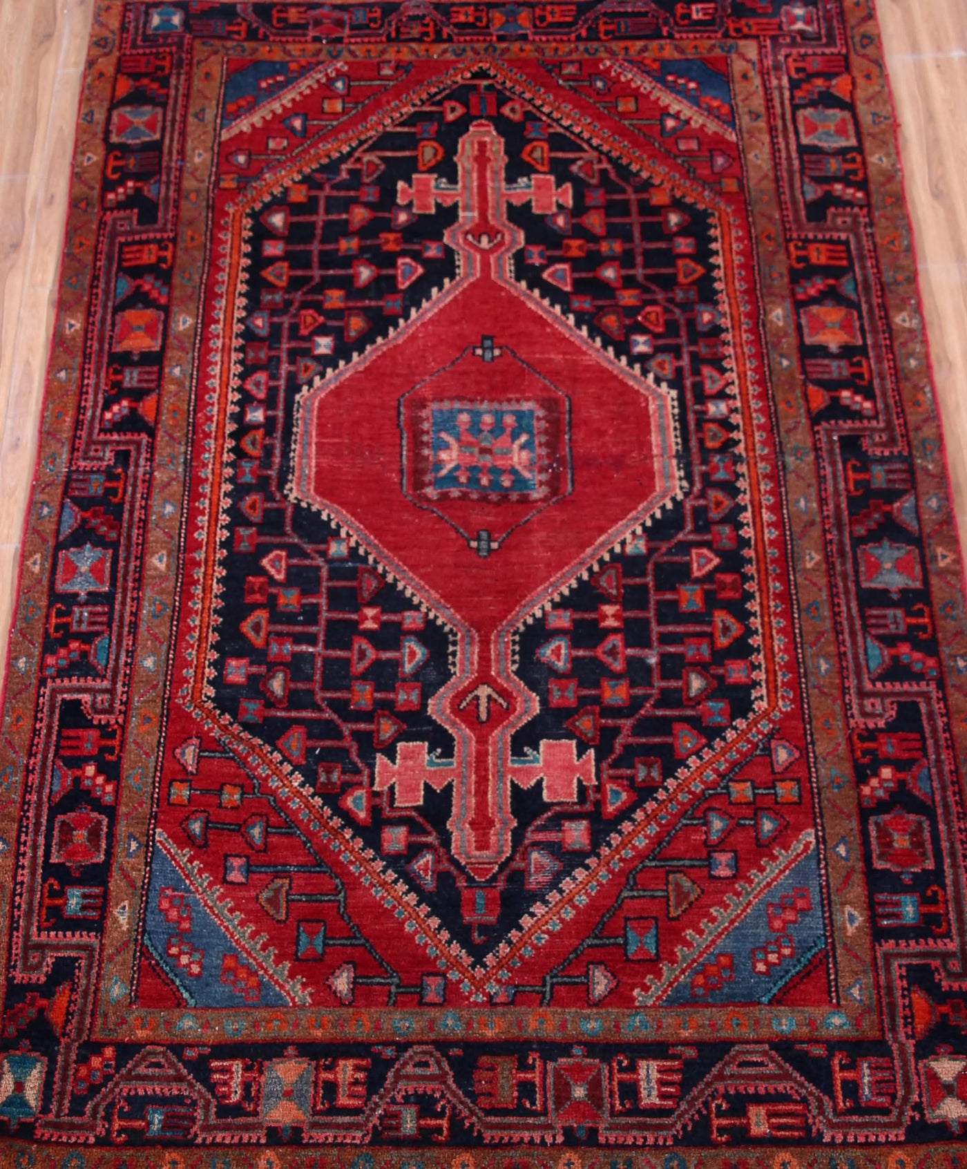 Vintage Tuyserkan Persian Rug – Graphite Matrix