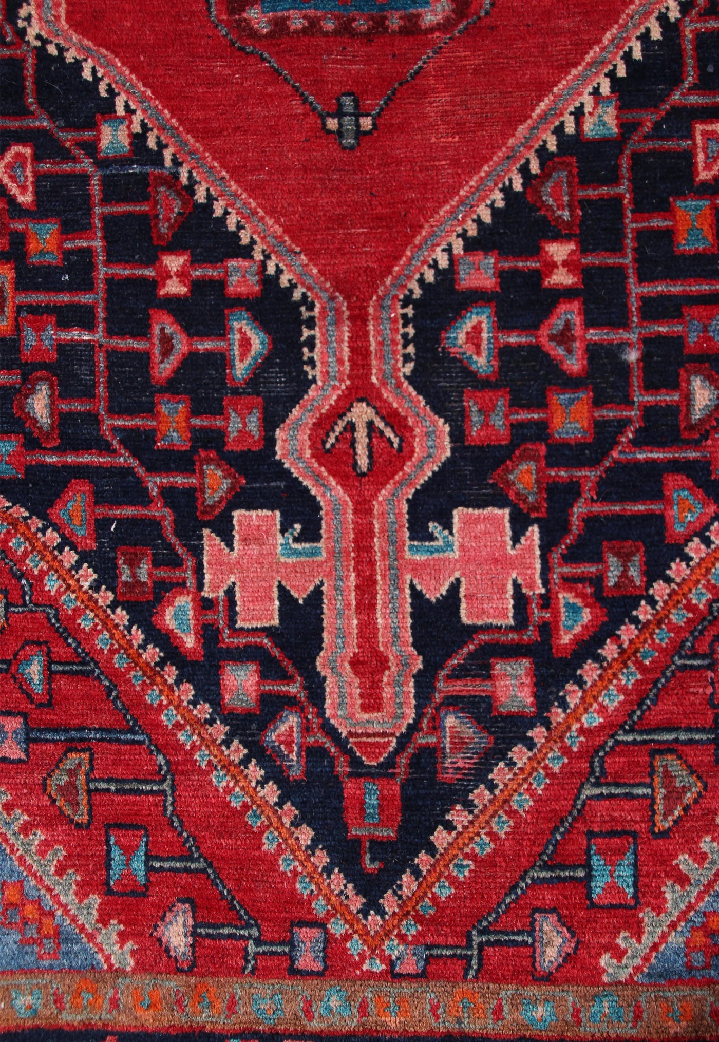 Vintage Tuyserkan Persian Rug – Graphite Matrix