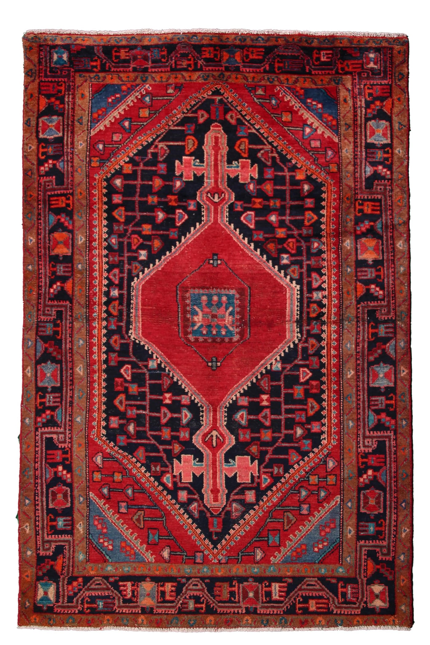 Vintage Tuyserkan Persian Rug – Graphite Matrix