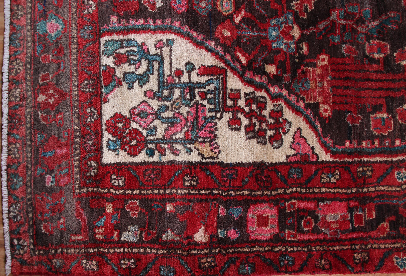 Vintage Nahavand Persian Rug – Graphite Panel