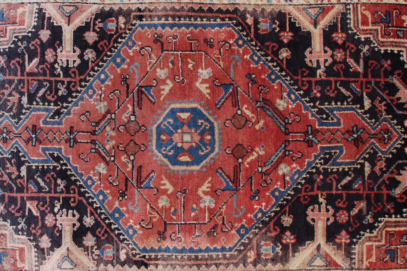 Vintage Tuyserkan Persian Rug – Azure Trellis