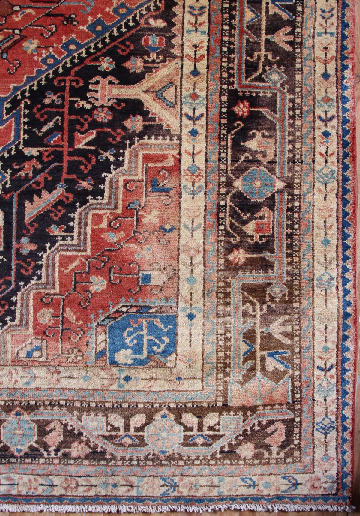 Vintage Tuyserkan Persian Rug – Azure Trellis