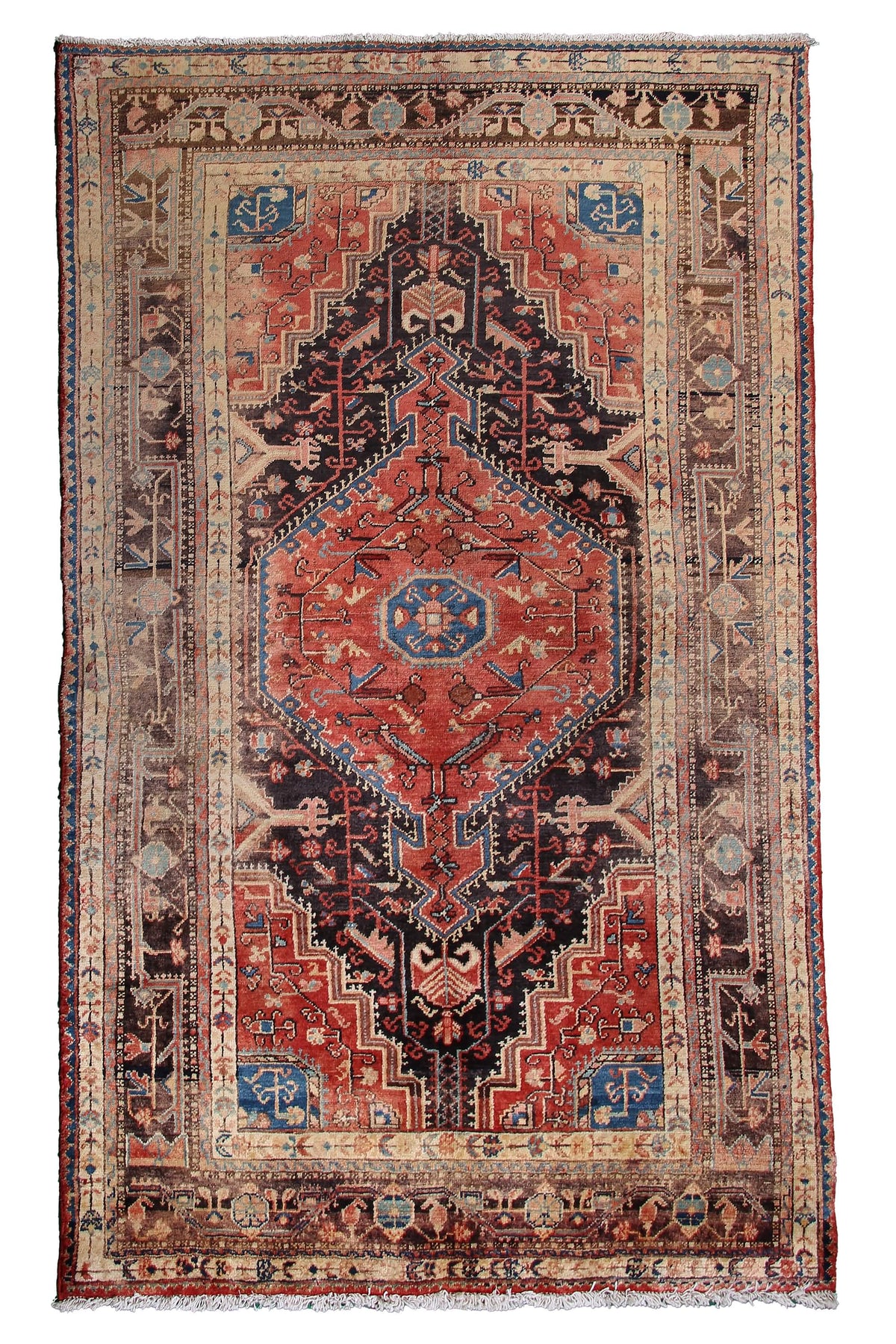 Vintage Tuyserkan Persian Rug – Azure Trellis