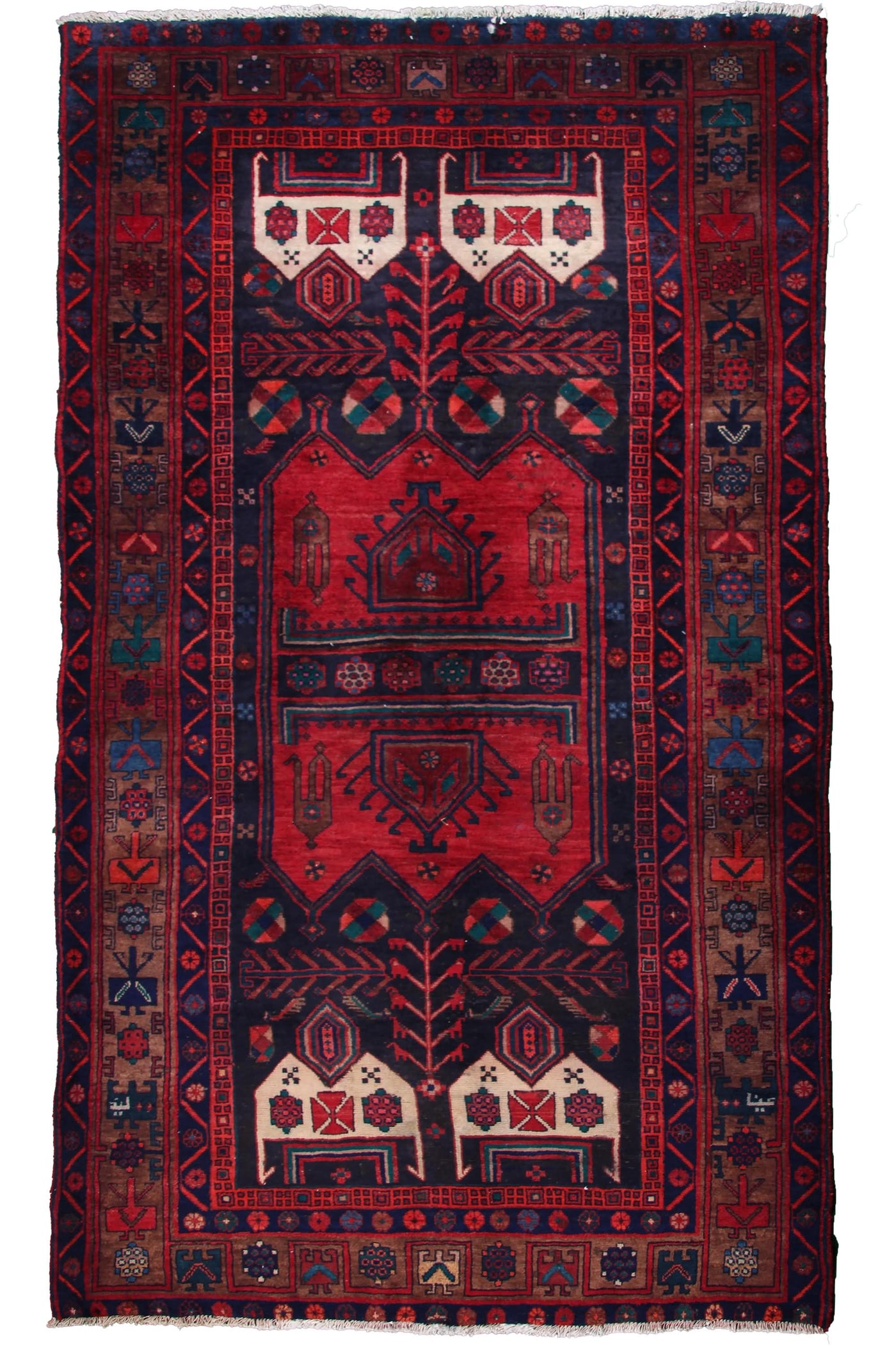 Vintage Kordi Persian Rug – Ember Compass