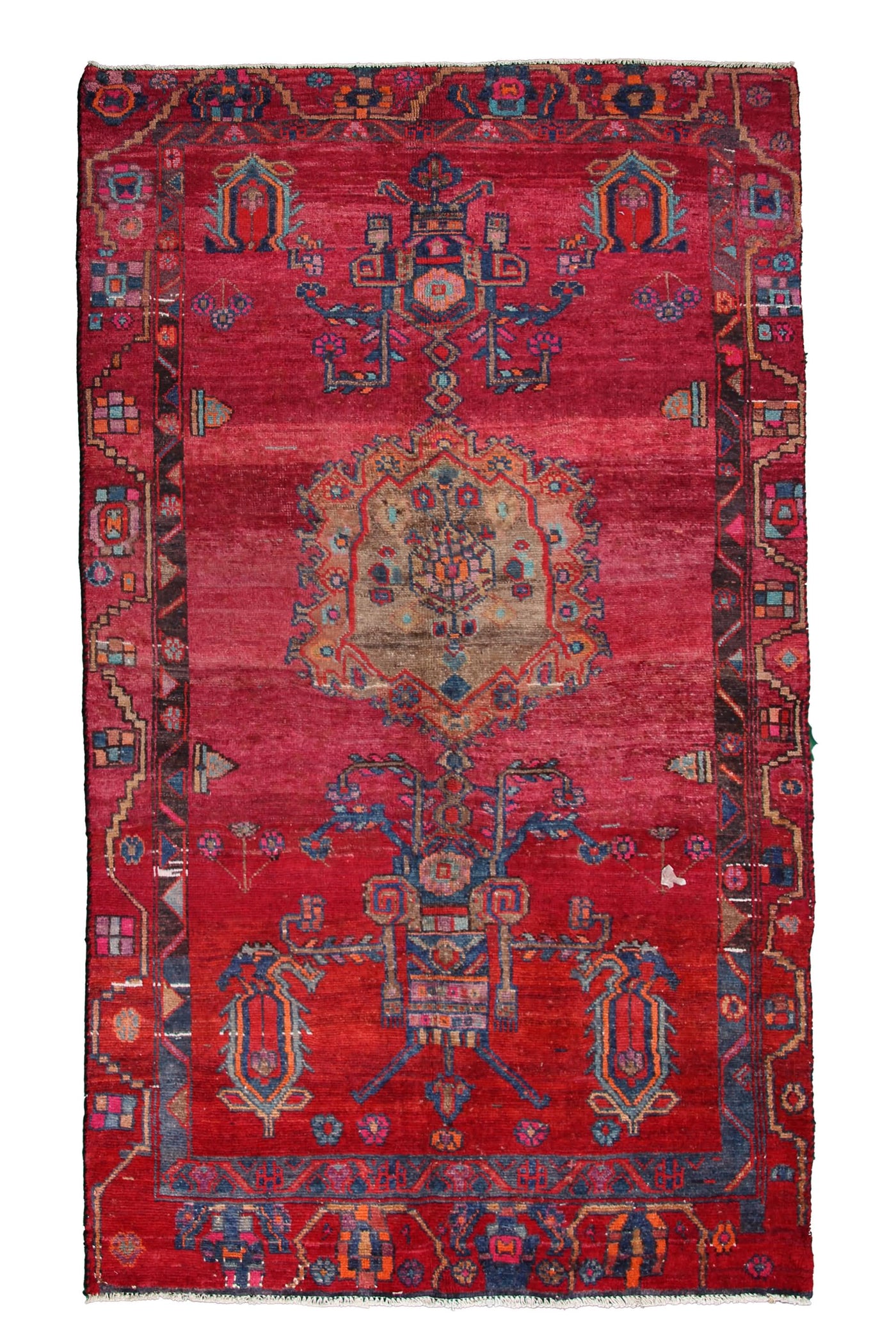 Vintage Lori Persian Rug – Carmine Fade