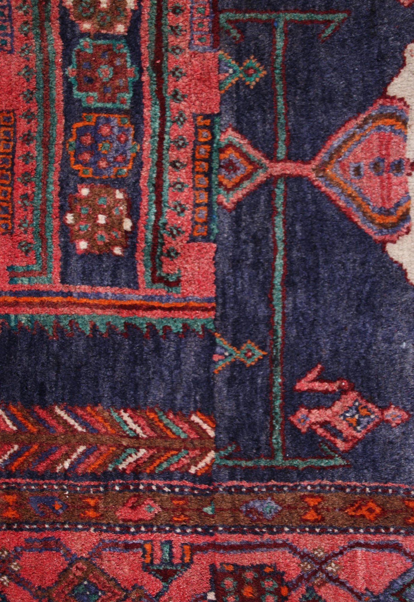 Vintage Kordi Persian Rug – Carmine Constellation
