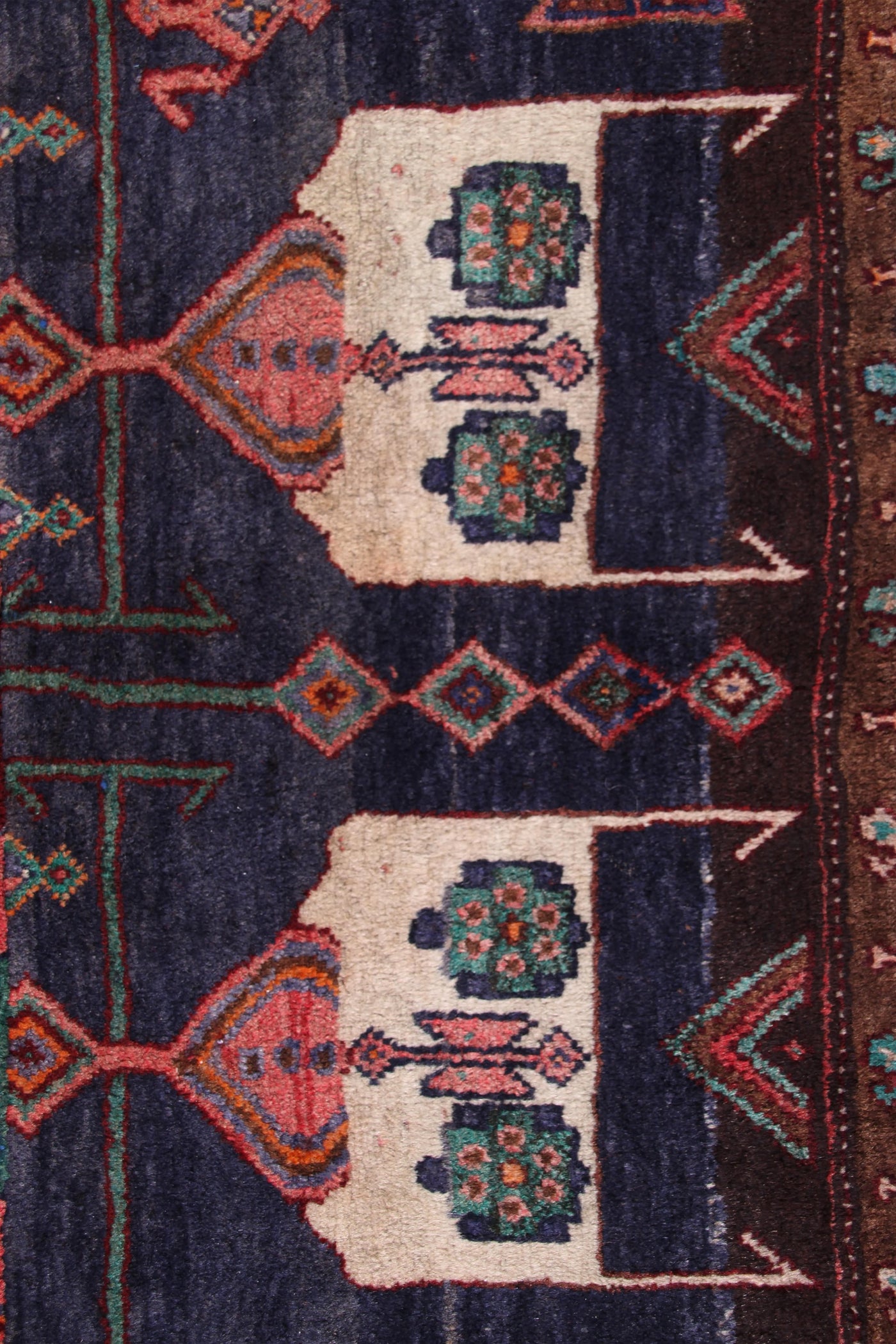 Vintage Kordi Persian Rug – Carmine Constellation