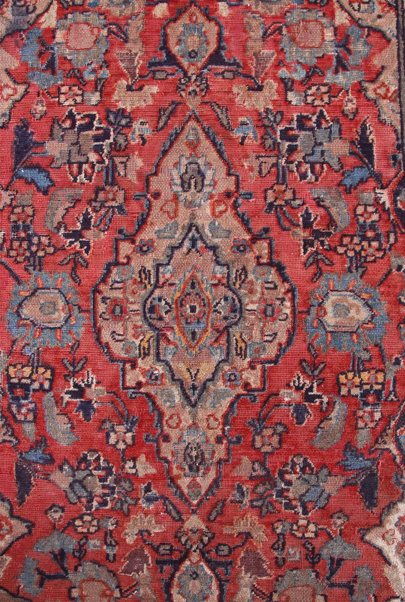 Vintage Kashan Persian Rug – Vermilion Mist