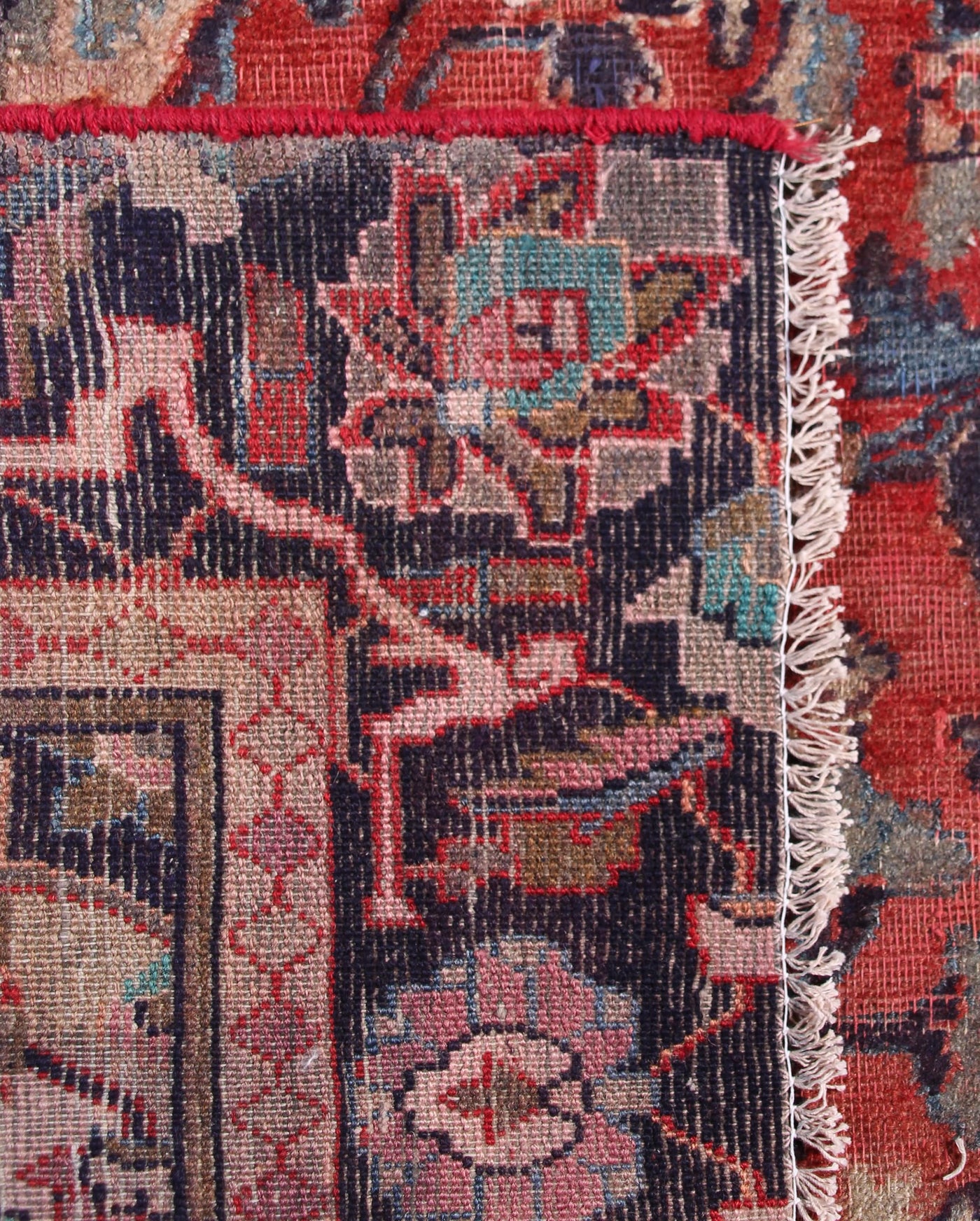 Vintage Kashan Persian Rug – Vermilion Mist