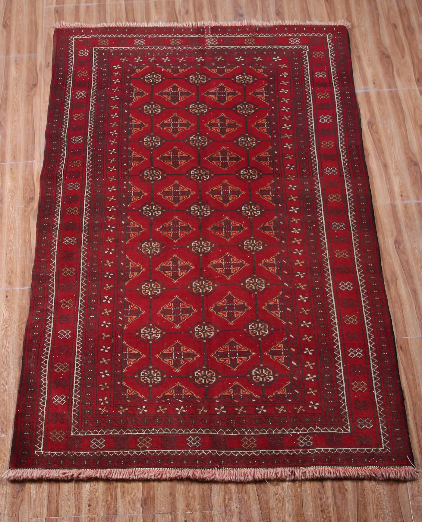 Vintage Baluchi Persian Rug – Crimson Whisper