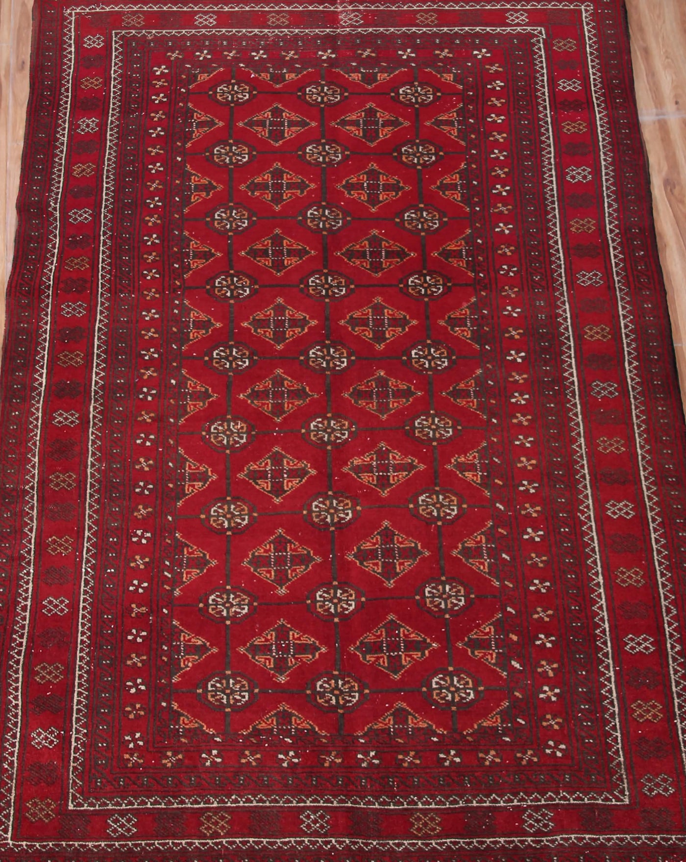 Vintage Baluchi Persian Rug – Crimson Whisper