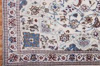 Nain Persian Rug, 117 x 192 cm hand knotted vintage wool border detail