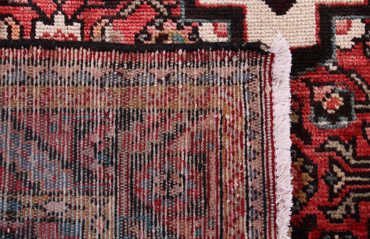 Vintage Hamadan Persian Rug – Bone Mandala