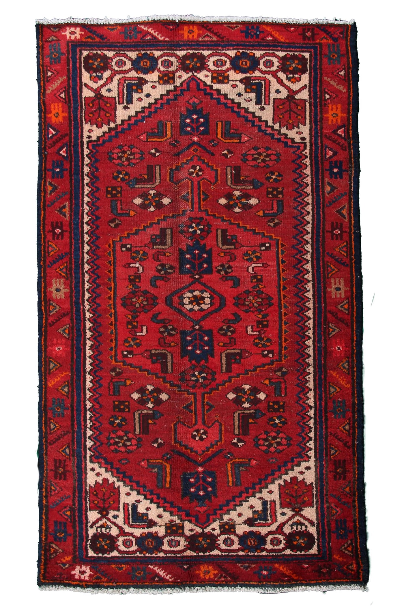 Vintage Zanjan Persian Rug – Auburn Emblem